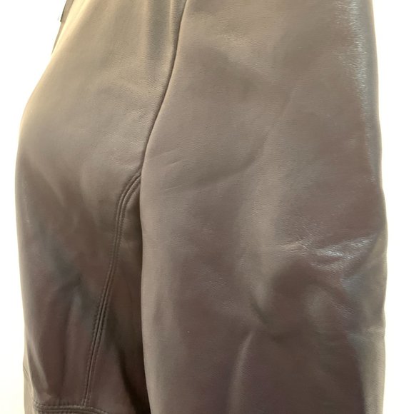 Vintage Winlit soft black leather hooded jacket pre owned size S - Picture 6 of 16